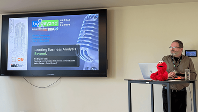 Vadim Deylgat presenting an empathy toolkit at BA & Beyond 2026 Belgium