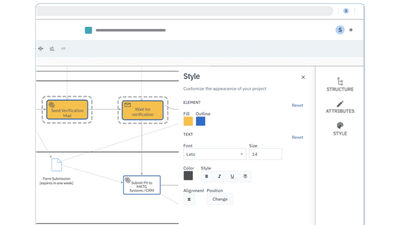 Screenshot of Cardanit’s modeling workspace showing style settings and real-time collaboration indicators.