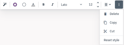 Action toolbar.