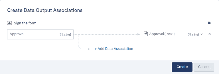 Creating Data Output Associations