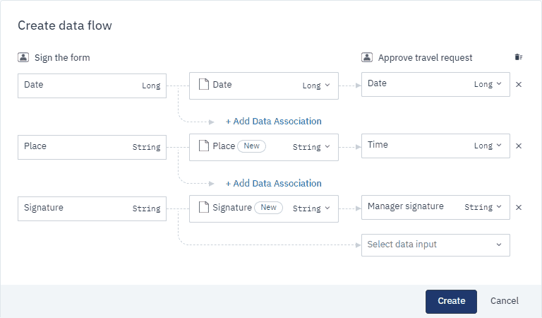 creating a Data Flow with two Data Associations
