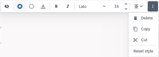 Action toolbar.